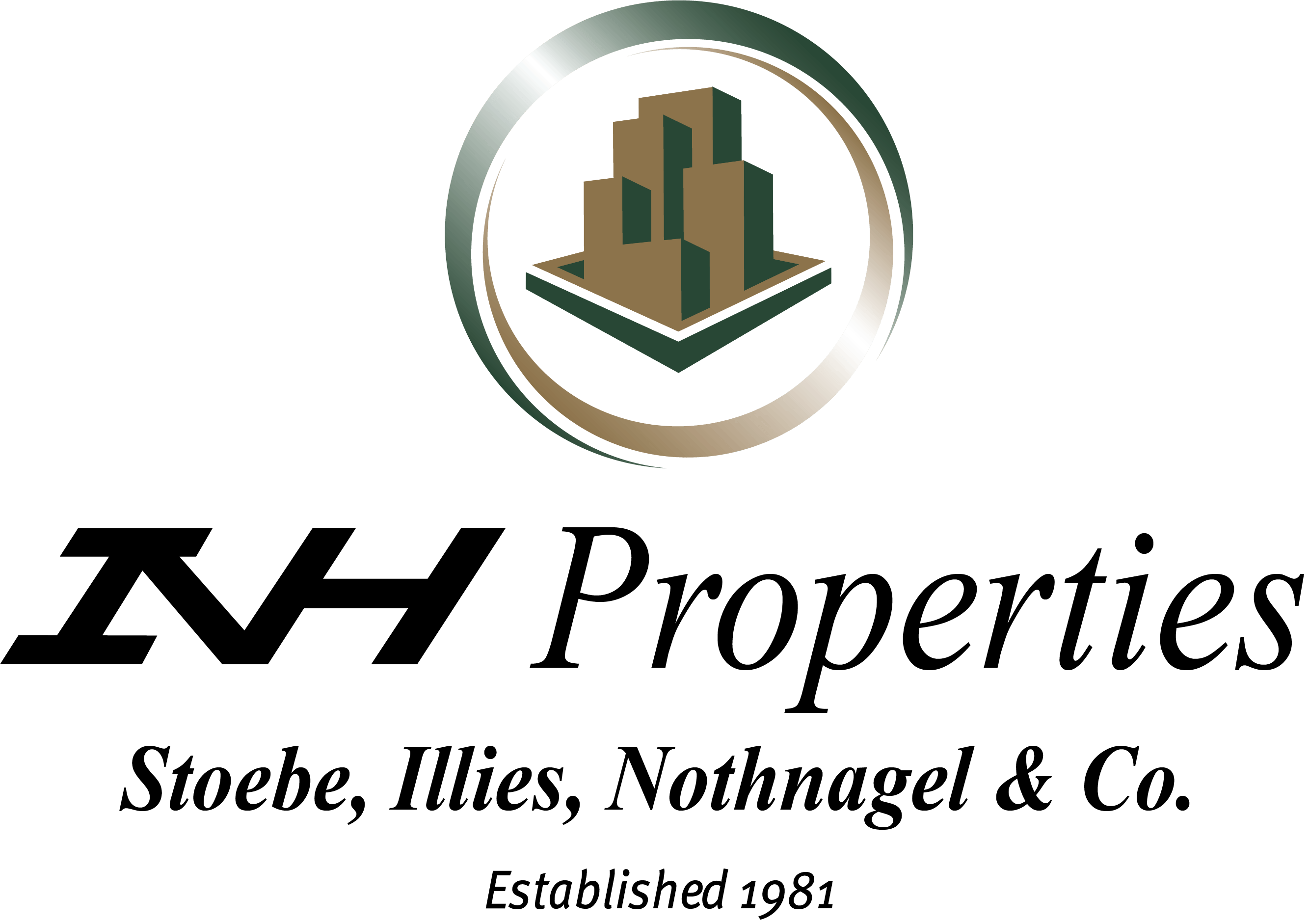 a green logo with the words ww properties store lifts northwest and co